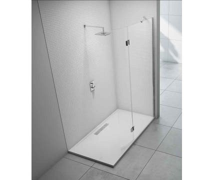 8 Series Wetroom With Curved Hinged Panel